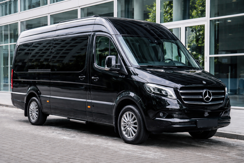 Luxury group transport Paris with modern coach and professional chauffeur